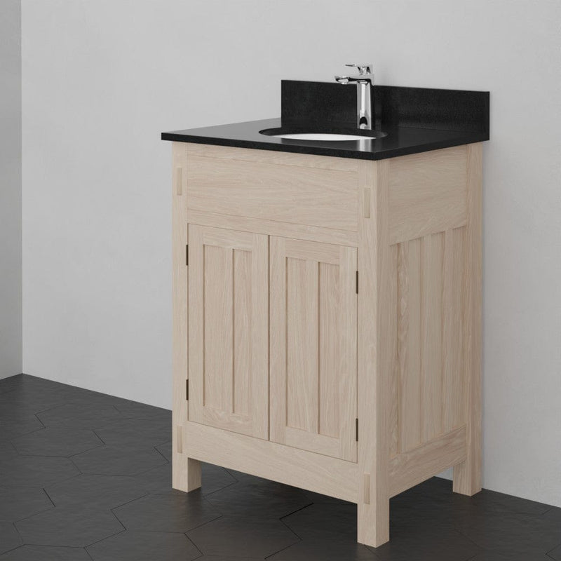 Magnus 138811 24" Narrow Mission Unfinished Red Oak Vanity for Undermount Sink - 34" Height