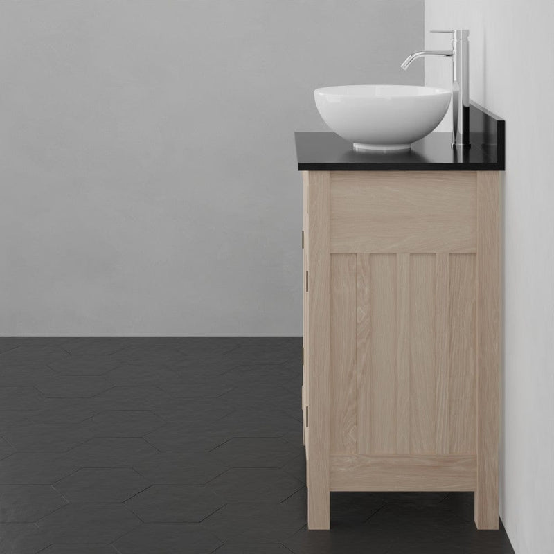Magnus 138815 24" Narrow Mission Unfinished Red Oak Vanity for Vessel Sink - 34" Height