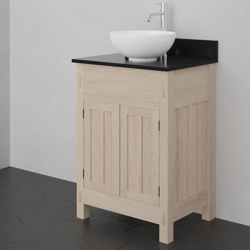 Magnus 138815 24" Narrow Mission Unfinished Red Oak Vanity for Vessel Sink - 34" Height