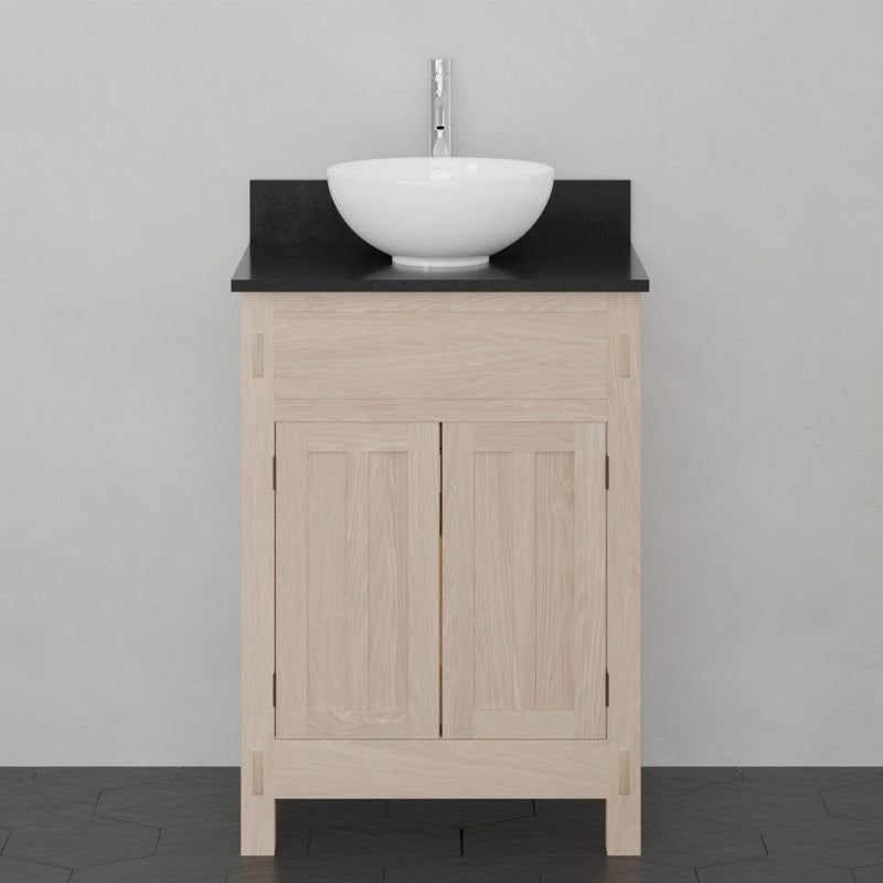Magnus 138815 24" Narrow Mission Unfinished Red Oak Vanity for Vessel Sink - 34" Height