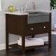 24" Ramis Cast Concrete Smooth Apron Single-Bowl Farmhouse Sink with Top Lip - Dusk Grey