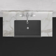 24" Ramis Cast Concrete Smooth Apron Single-Bowl Farmhouse Sink with Top Lip - Dusk Grey