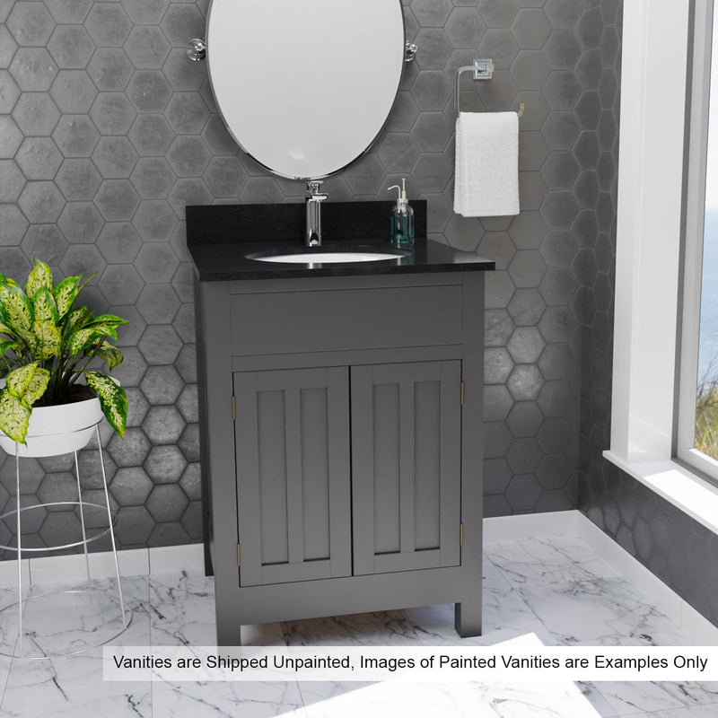 Magnus 156769 24" Unpainted Shaker Poplar Wood Vanity for Undermount Sink - 34" Height