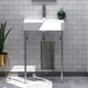 24" Vernal Vitreous China Console Bathroom Sink with Steel Stand