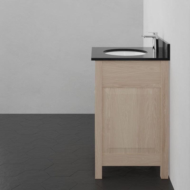 Magnus 148481 24" Vippis Unfinished Red Oak Raised Panel Vanity for Undermount Sink - 34" Height