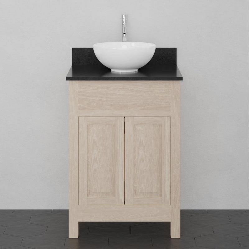 Magnus 148497 24" Vippis Unfinished Red Oak Raised Panel Vanity for Vessel Sink - 34" Height