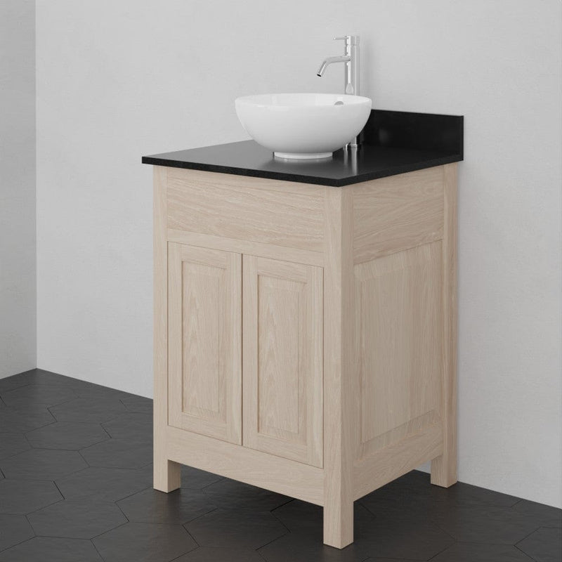 Magnus 148497 24" Vippis Unfinished Red Oak Raised Panel Vanity for Vessel Sink - 34" Height
