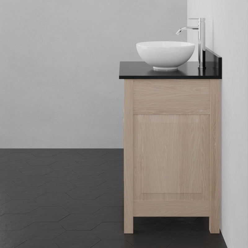 Magnus 148497 24" Vippis Unfinished Red Oak Raised Panel Vanity for Vessel Sink - 34" Height
