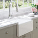 24" Yovanny Fireclay Smooth Apron Single-Bowl Farmhouse Sink - White