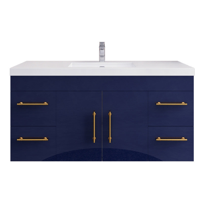 Moreno Bath ELSA48WH Elsa 48" Floating Bathroom Vanity With Reinforced Acrylic Single Sink Top
