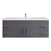 Moreno Bath ELSA60SWH Elsa 60" Floating Bathroom Vanity With Reinforced Acrylic Single Sink Top - view 8