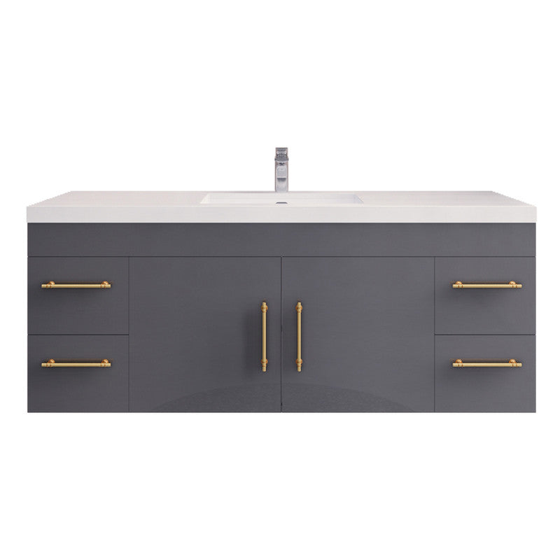 Moreno Bath ELSA60SWH Elsa 60" Floating Bathroom Vanity With Reinforced Acrylic Single Sink Top - view 8