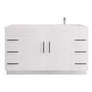 Moreno Bath ELSA60SRFS Elsa 60" Freestanding Vanity with Reinforced Acrylic Single Sink Top (Right Side) - view 11