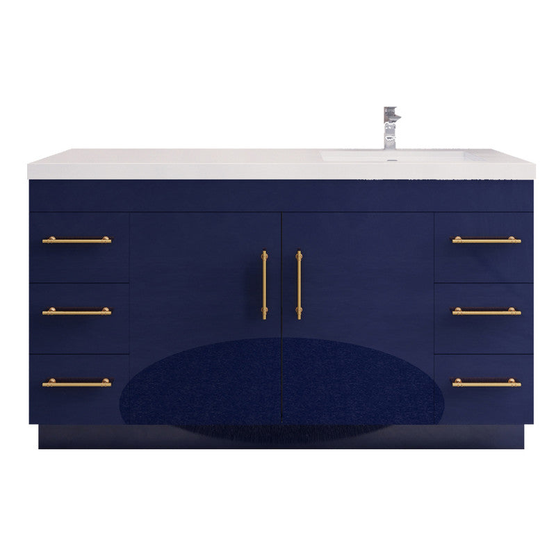 Moreno Bath ELSA60SRFS Elsa 60" Freestanding Vanity with Reinforced Acrylic Single Sink Top (Right Side) - view 13