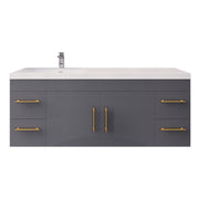 Moreno Bath ELSA60SLWH Elsa 60" Floating Bathroom Vanity with Reinforced Acrylic Single Sink Top (Left Side) - view 10