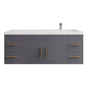 Moreno Bath ELSA60SRWH Elsa 60" Floating Bathroom Vanity with Reinforced Acrylic Single Sink Top (Right Side) - view 11