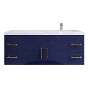 Moreno Bath ELSA60SRWH Elsa 60" Floating Bathroom Vanity with Reinforced Acrylic Single Sink Top (Right Side) - view 12