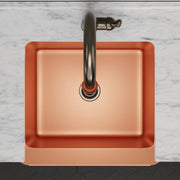 25" Ashland Copper Vine Design Single-Bowl Farmhouse Sink