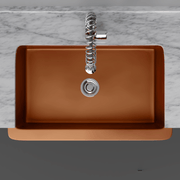 25" Dolton Smooth Copper Single-Bowl Farmhouse Sink