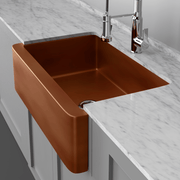 25" Dolton Smooth Copper Single-Bowl Farmhouse Sink