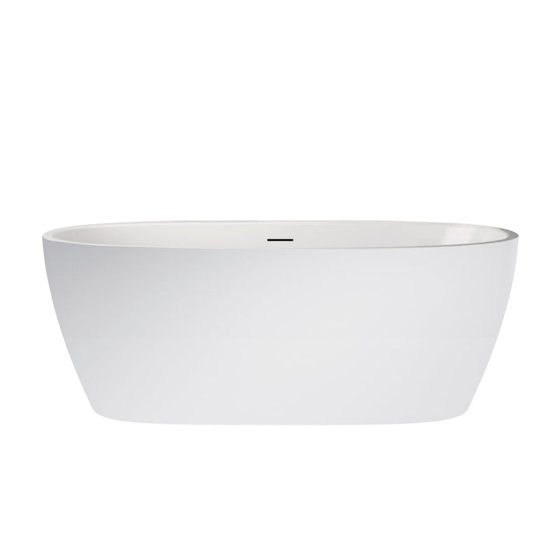 Vinnova 254059-BAT-WH Everly 59" x 31.5" Soaking Bathtub