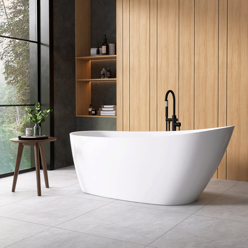 Vinnova 268059-BAT-WH Vinnova Lahore 59.1" x 29.1" Soaking Bathtub
