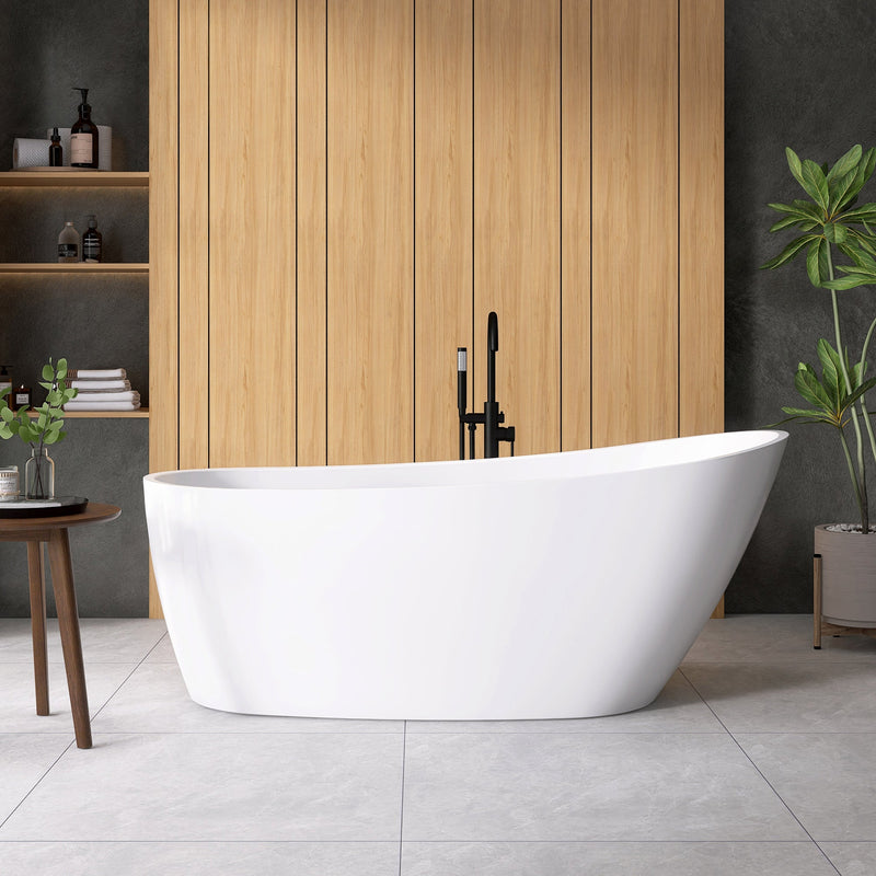 Vinnova 268059-BAT-WH Vinnova Lahore 59.1" x 29.1" Soaking Bathtub