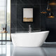 Vinnova 268067-BAT-WH Lahore 66.9" x 29.1" Soaking Bathtub