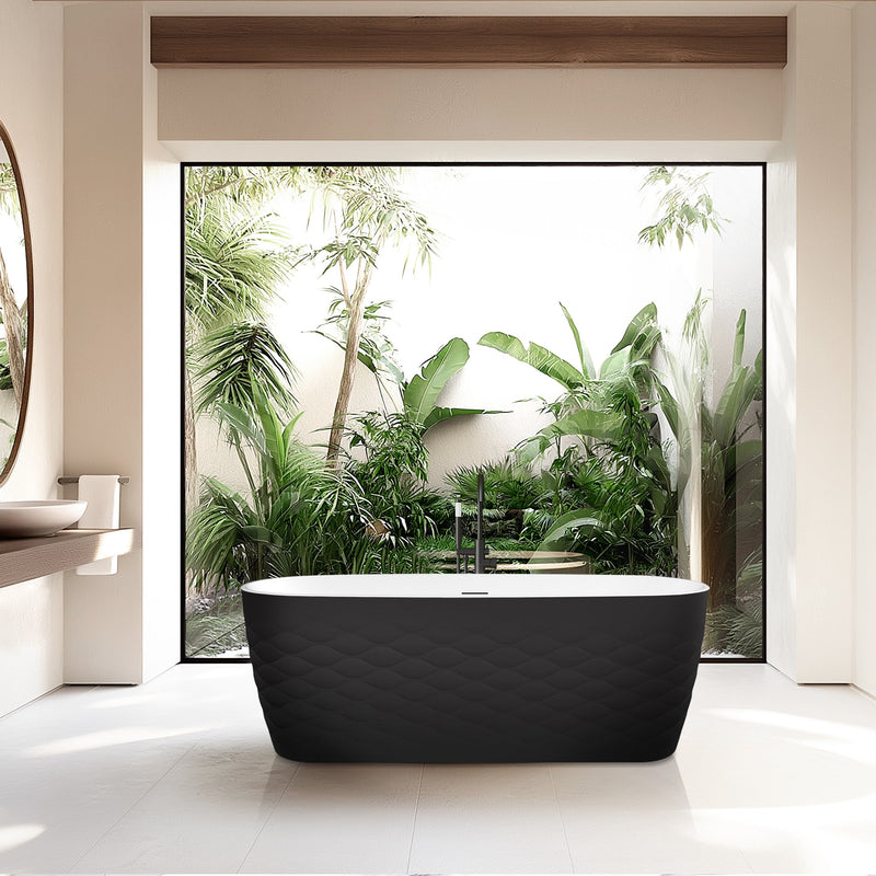 Vinnova 269067-BAT-BL Vinnova London 66.9" x 31.5" Soaking Bathtub - view 12