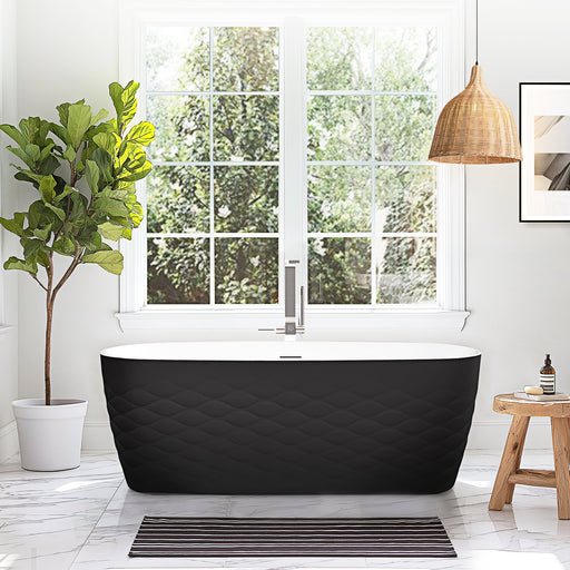 Vinnova 269067-BAT-BL London 66.9" x 31.5" Soaking Bathtub