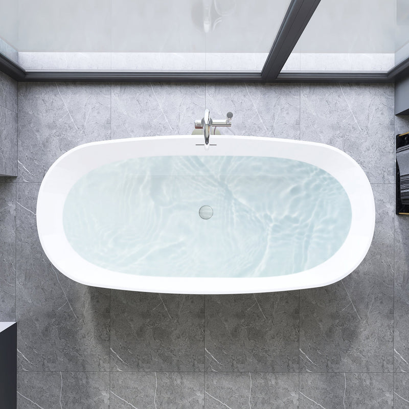 Vinnova 269067-BAT-BL Vinnova London 66.9" x 31.5" Soaking Bathtub - view 4