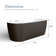 Vinnova 269067-BAT-BL Vinnova London 66.9" x 31.5" Soaking Bathtub - view 17