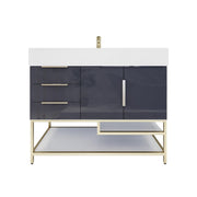 Moreno Bath BETHANYFS42-L Bethany 42'' Freestanding Art Deco Bathroom Vanity Set with Reinforced Acrylic Sink Top (Left Side Drawers) - view 12