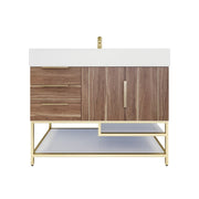 Moreno Bath BETHANYFS42-L Bethany 42'' Freestanding Art Deco Bathroom Vanity Set with Reinforced Acrylic Sink Top (Left Side Drawers) - view 14