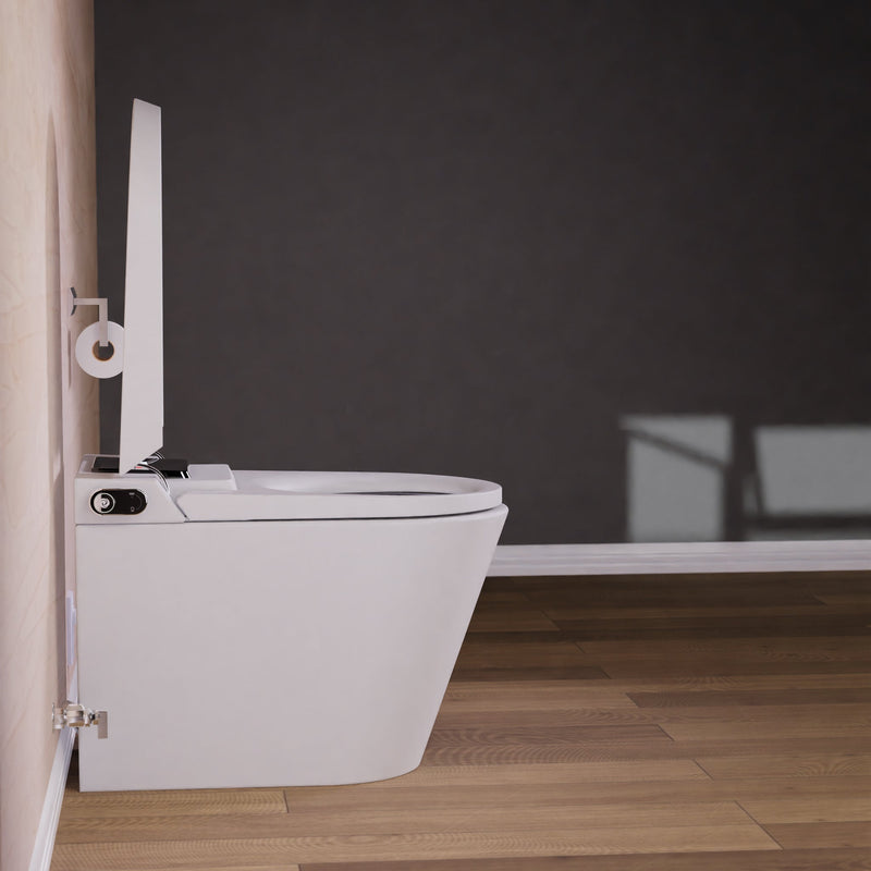 Trone STCM1 Nobelet Smart Bidet Toilet with ToeTouch, Auto Open and Close Lid, Auto Flush and Heated Seat - Classic White - view 5