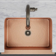 30" Atoka Hammered Copper Single-Bowl Farmhouse Sink