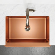 30" Gancher Copper Embossed Floral Design Single-Bowl Farmhouse Sink
