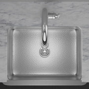 30" Glenmore Stainless Steel Farmhouse Sink - Matte Hammered Steel