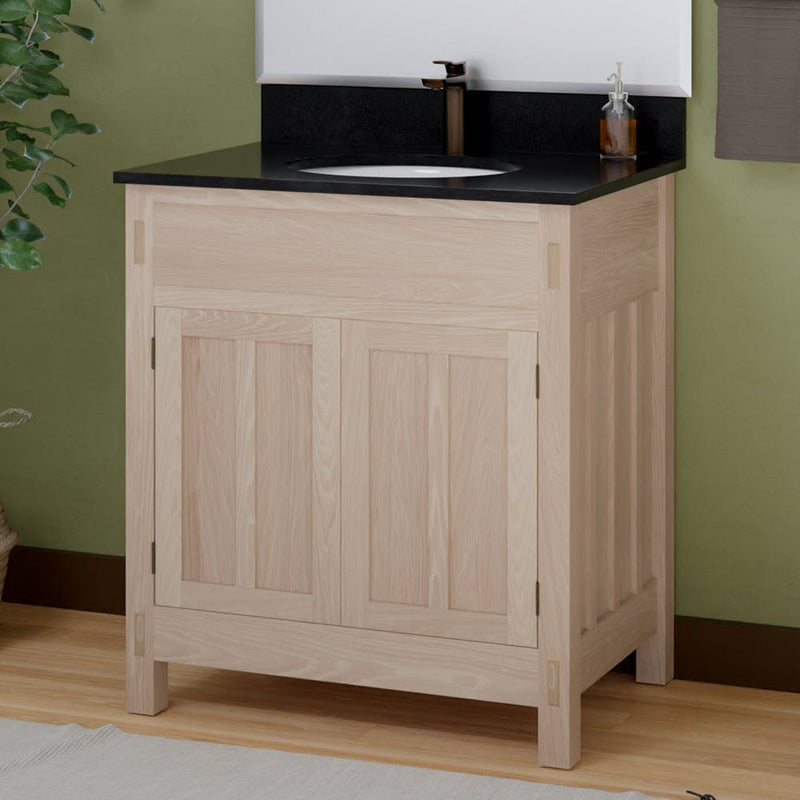 Magnus 138827 30" Mission Unfinished Red Oak Vanity for Undermount Sink - 34" Height