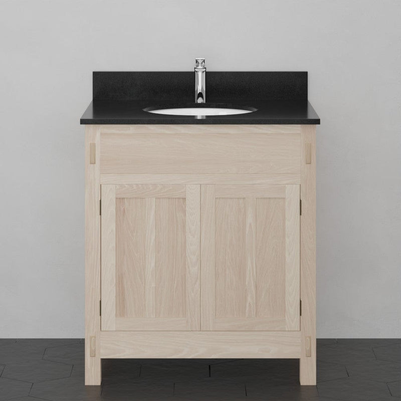 Magnus 138827 30" Mission Unfinished Red Oak Vanity for Undermount Sink - 34" Height