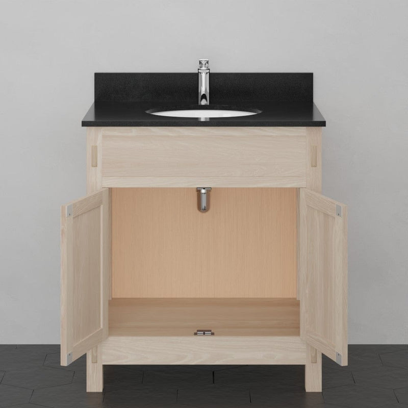 Magnus 138827 30" Mission Unfinished Red Oak Vanity for Undermount Sink - 34" Height