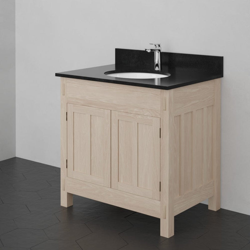 Magnus 138819 30" Mission Unfinished Red Oak Vanity for Undermount Sink