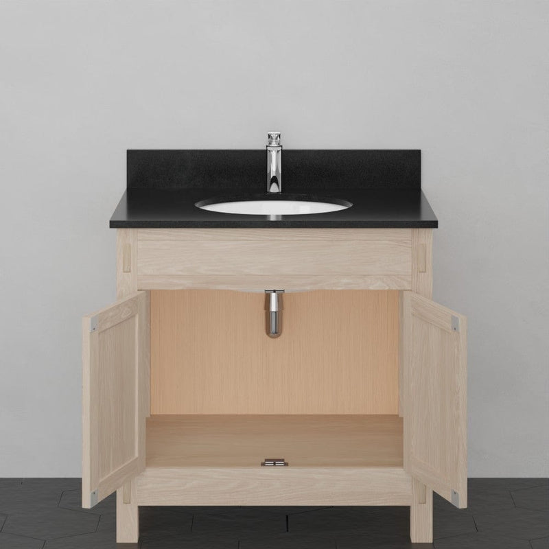 Magnus 138819 30" Mission Unfinished Red Oak Vanity for Undermount Sink