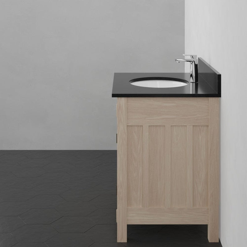 Magnus 138819 30" Mission Unfinished Red Oak Vanity for Undermount Sink