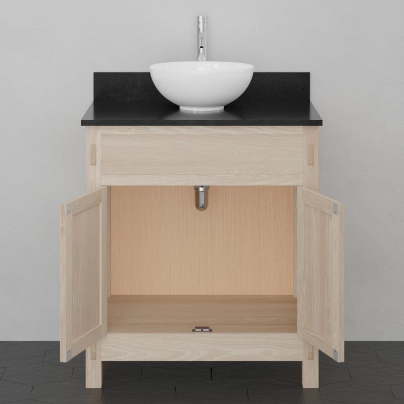 Magnus 138831 30" Mission Unfinished Red Oak Vanity for Vessel Sink - 34" Height