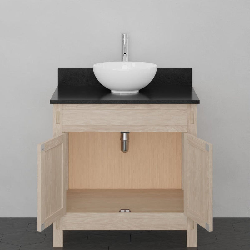 Magnus 138823 30" Mission Unfinished Red Oak Vanity for Vessel Sink