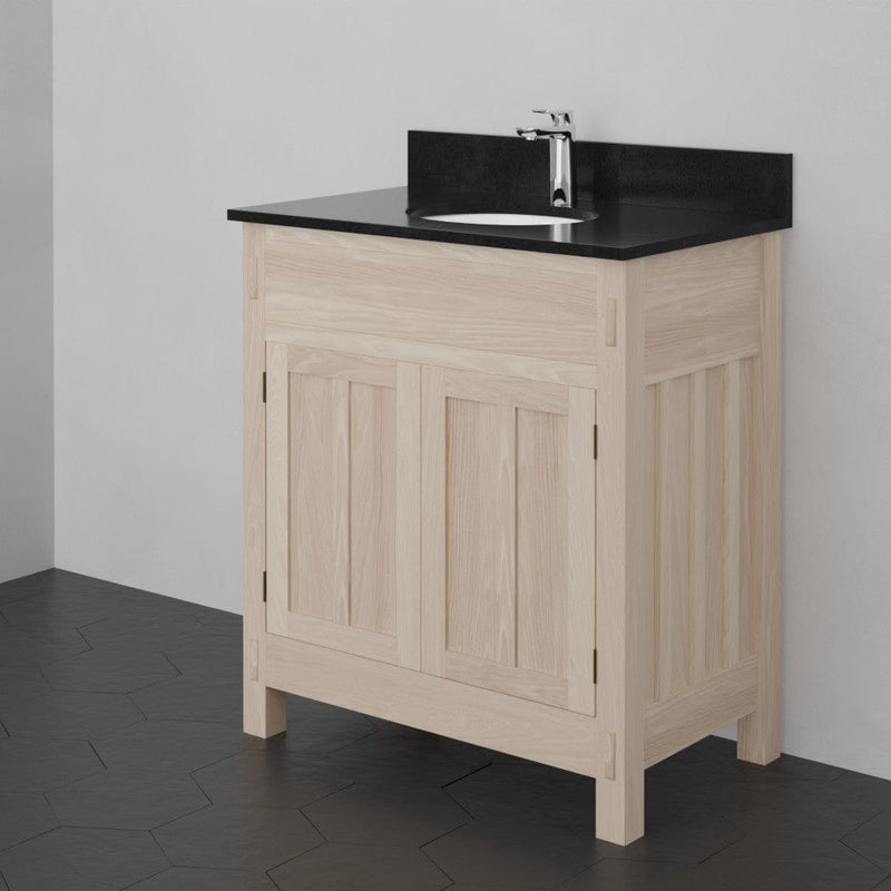 Magnus 138835 30" Narrow Mission Unfinished Red Oak Vanity for Undermount Sink - 34" Height