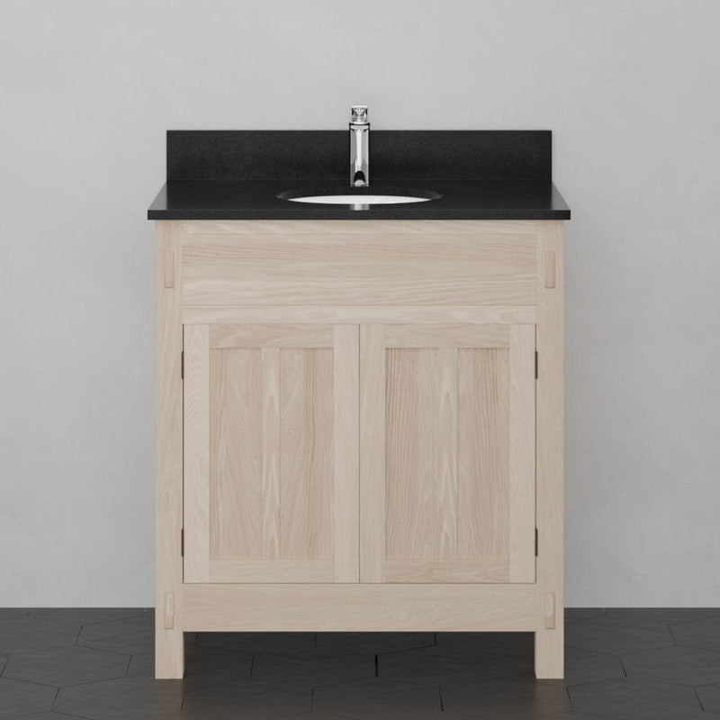 Magnus 138835 30" Narrow Mission Unfinished Red Oak Vanity for Undermount Sink - 34" Height