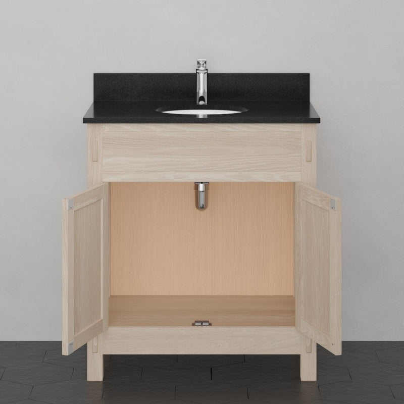 Magnus 138835 30" Narrow Mission Unfinished Red Oak Vanity for Undermount Sink - 34" Height