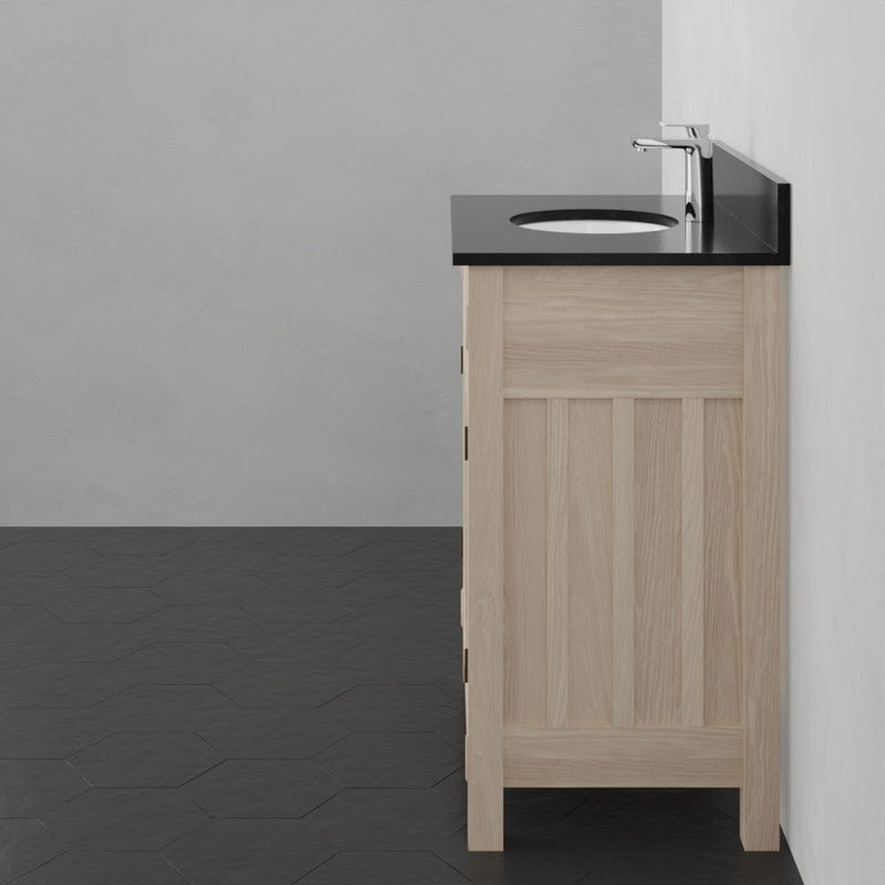 Magnus 138835 30" Narrow Mission Unfinished Red Oak Vanity for Undermount Sink - 34" Height